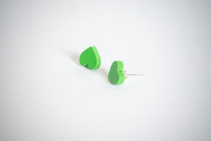 Article Wear Green Unisex Stud Earrings