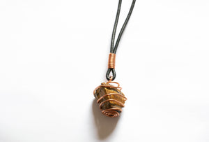 Tigers Eye Rough Crystal Necklace