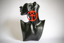 Load image into Gallery viewer, Article Wear Large Wooden Ankh Circle Earrings