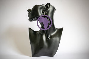 Article Wear Large Wooden Africa Circle Earrings