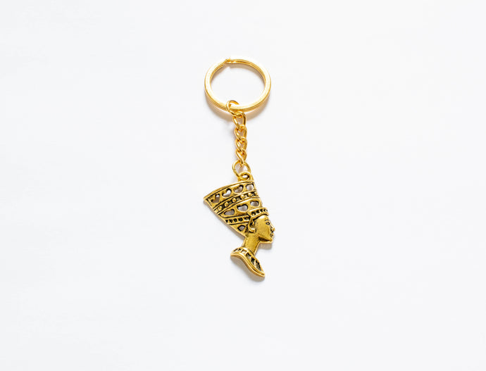 Gold Nefertiti Key Ring